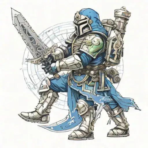 Link As Space Marine With 40K Aquilla Background