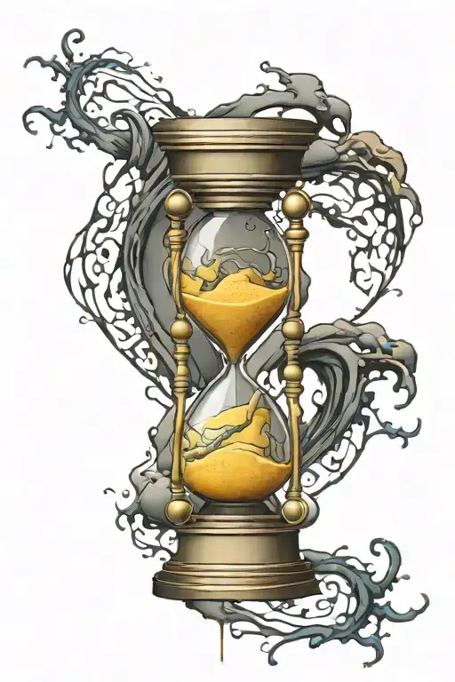 Kintsugi Hourglass Filled With Swirling