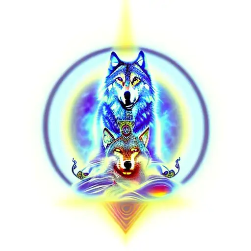 Dmt Wolf Meditating In Lost Time And Space