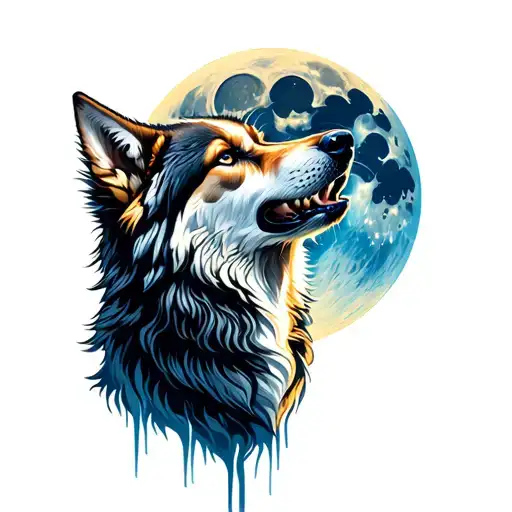 Wolf Howling At The Moon