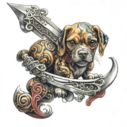 Dog Weapon With Sword