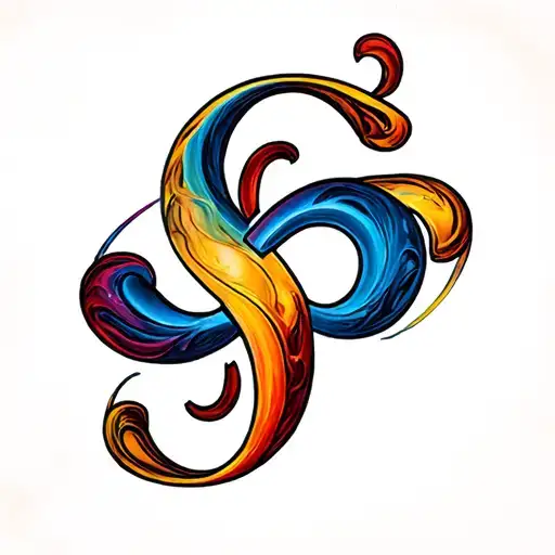 Infinite Symbol With The Letter S And P Letter