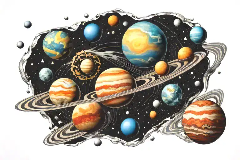 Planets Around The Sun