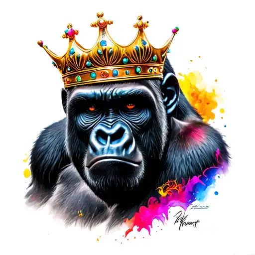 Gorilla With Crown
