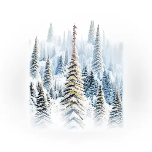 Forest With Mountain