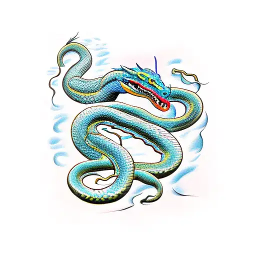 Snakes Fight The Dragon