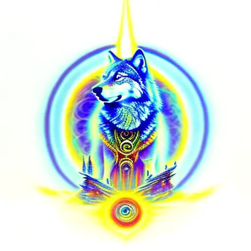 Dmt Wolf Meditating In Lost Time And Space