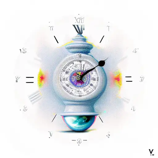 Woman Hour Glass Clock Libra