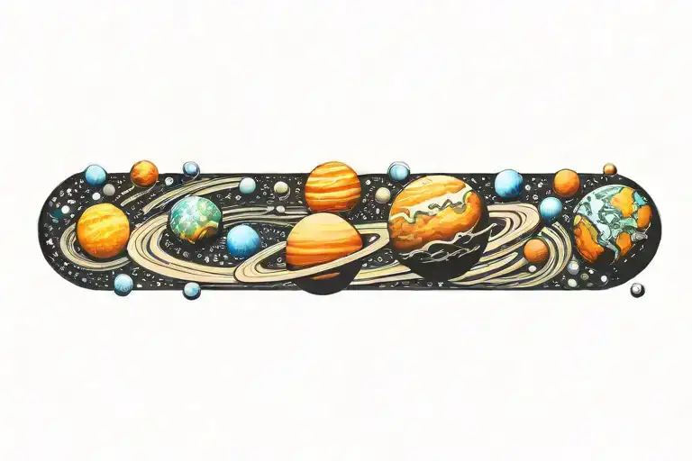 Space Surrounded By Planets Getting Destroyed