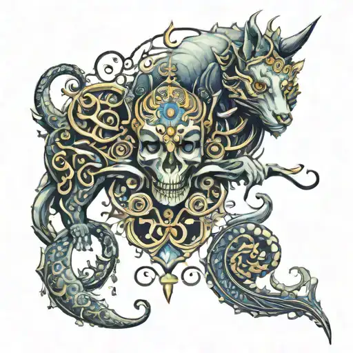 Annamite Motif Mix With Gothic Motif