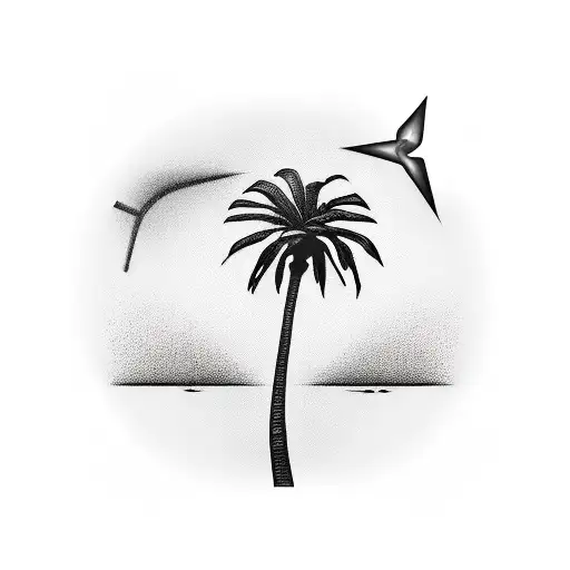 Palm Tree And Guitar