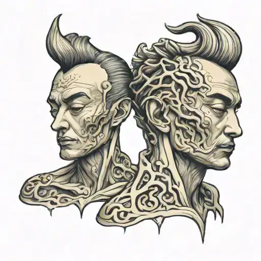 Man Siamese Twin Head