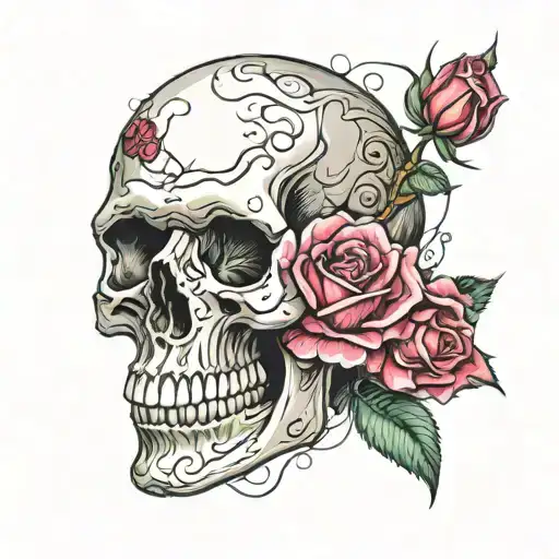 Skull And Rose