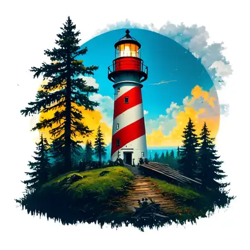 Dayz Logo Lighthouse And Forest And Soldier
