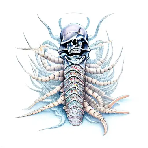 Skeleton Fish With Scorpion
