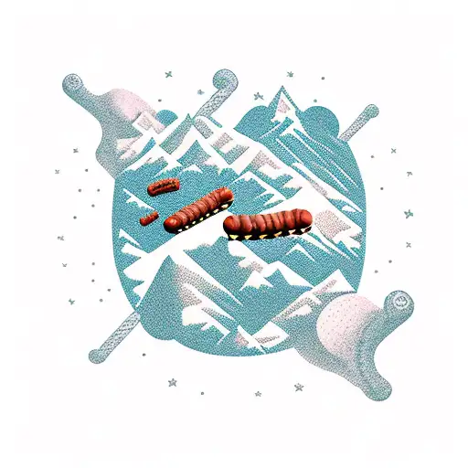 Sausages Running Up A Mountain