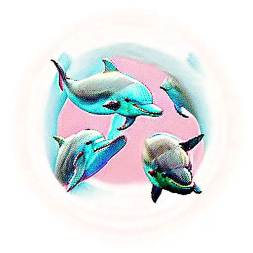 Three Dolphins In A Circle