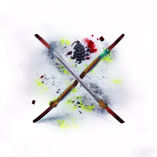 Rusted Sword With Bramble