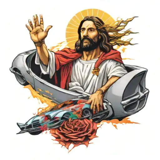 Jesus In A Supra Mk4 Driving
