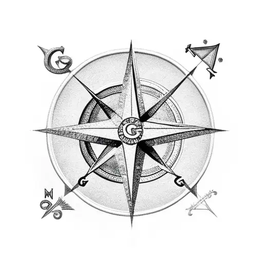 Freemason Square And Compass With The Letter G