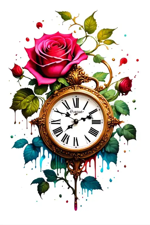 Rose Clock Melting