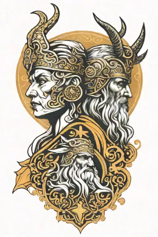Odin And Freya Goddess
