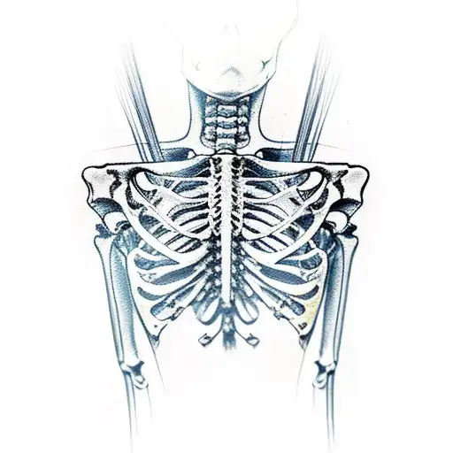 Half Skeleton Half Person