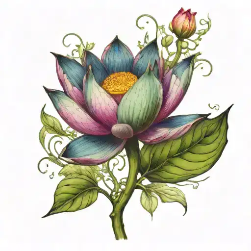 Lotus Flower Broken Stem New Growth Number 3