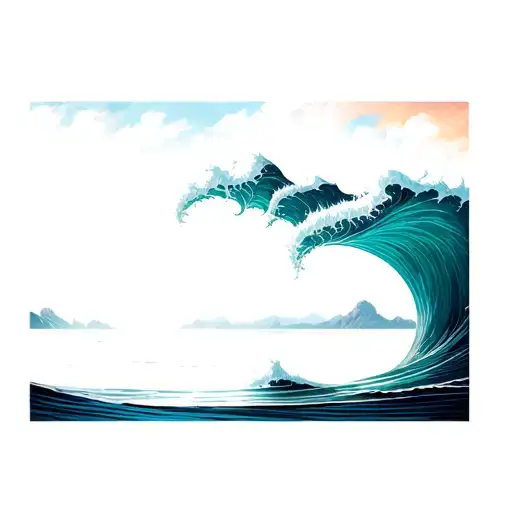 Waves On The Lake Scene