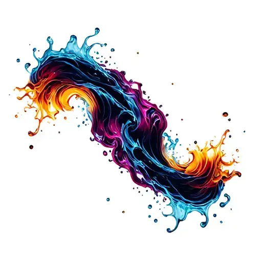 Water Melting Tattoo