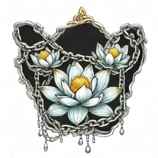 Lotus Flower Wrapped In Chains