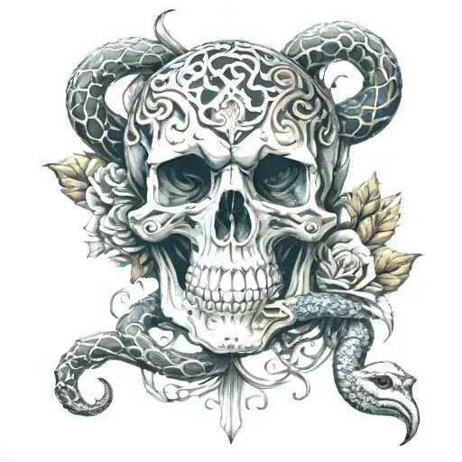 Skull And Snake