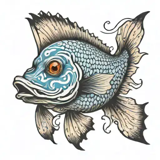 Muskey Fish Swimming