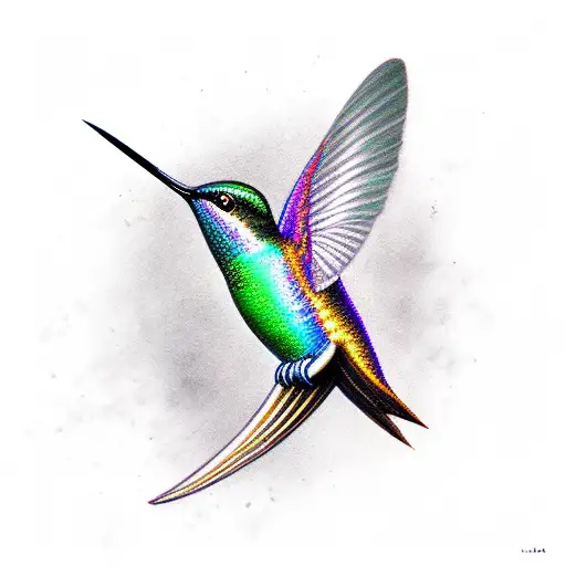 Humming Bird With A Shadow Of A Warrior