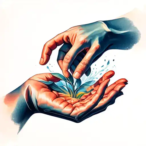 Little Hand Holding Big Hand Holding