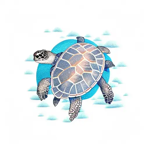 Turtle With Mountains