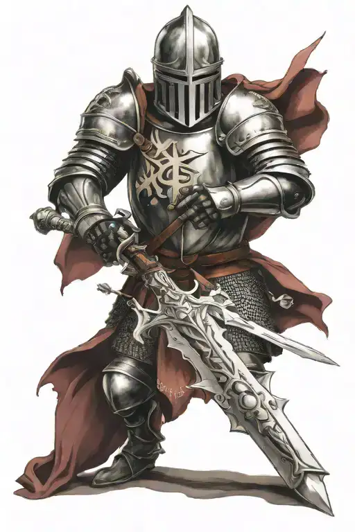 Knight Holding A Sword