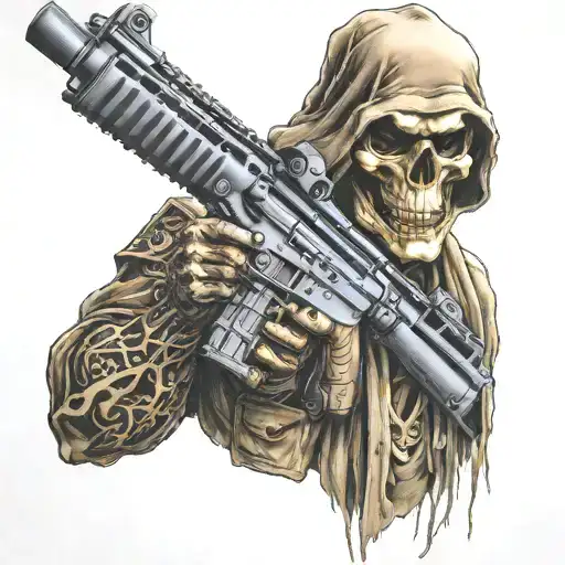 Reaper Holding M-16 Usmc
