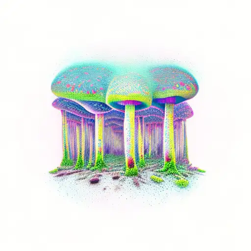 Psychedelic Mushroom Forrest
