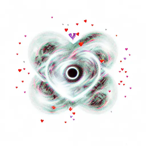 Black Hole With A Heart In The Middle