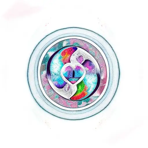 A Yingyang Symbol As A Heart With Angelwings