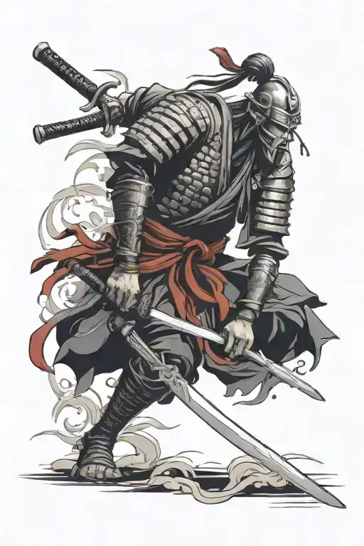Samurai Warrior Holding Sword