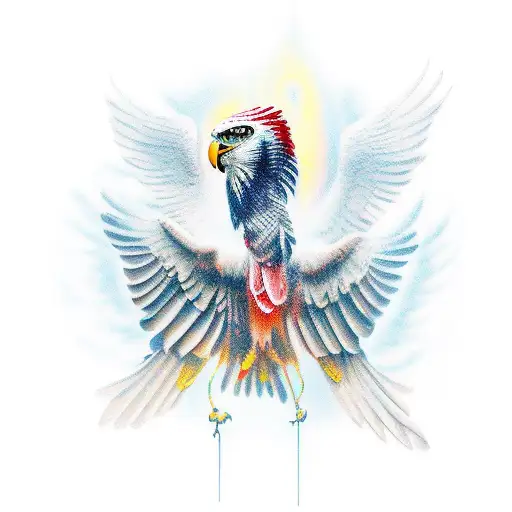 White Hawk Taking Off