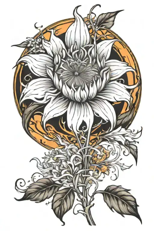 Burnt Flower Blooming Fire Rising Sun Rising