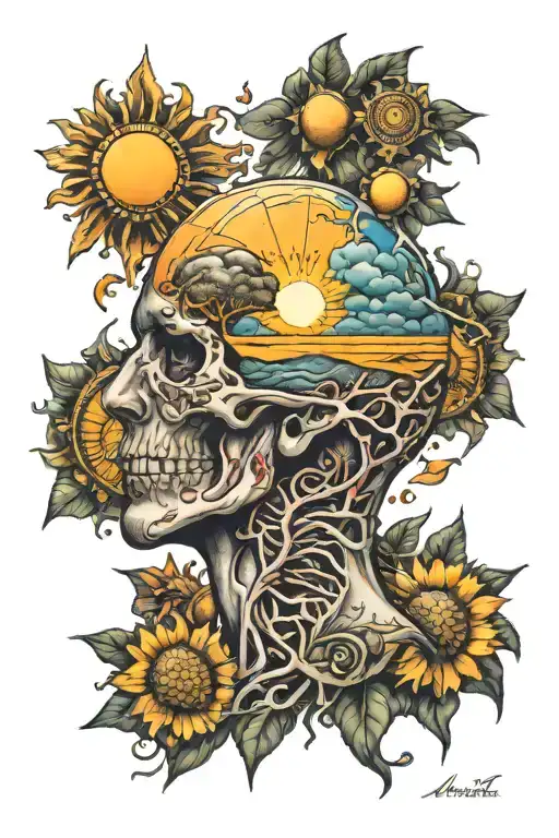 Human Anatomy Sun Rising