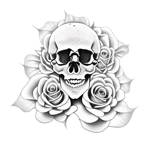 Skull Roses Papion