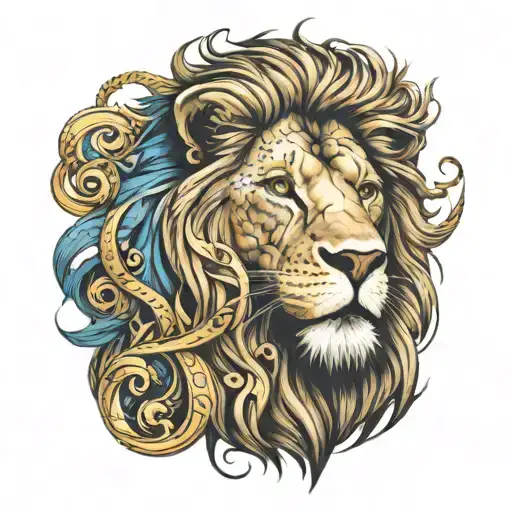 Lion With 222 Numbers