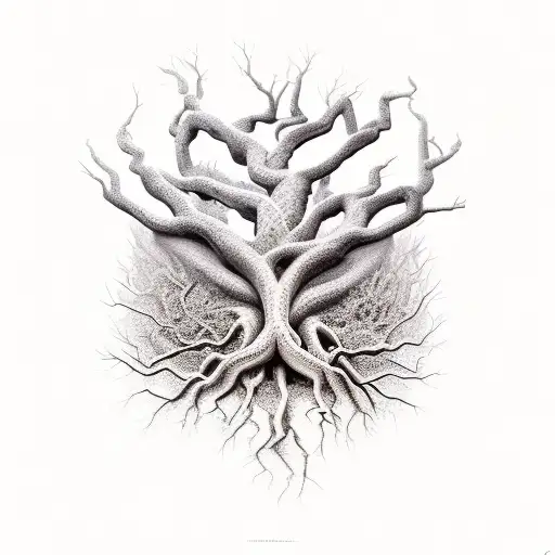 Gye Nyame Formed In Tree Roots