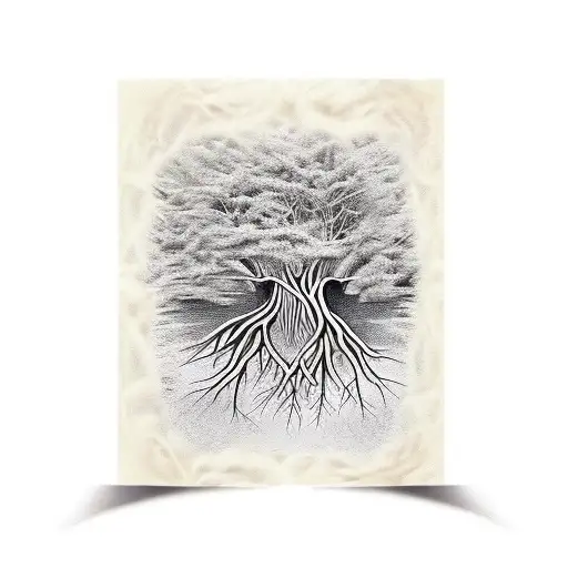 Write Proverbs 1 Hebrew With Tree Roots Underneath