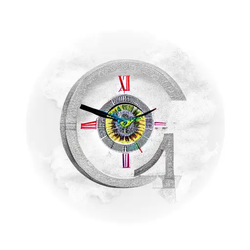 Roman Numeral Clock On Planet Earth